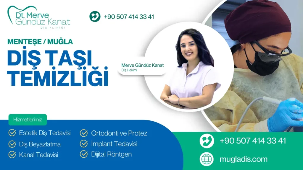 Muğla diş taşı temizliği ile sağlıklı dişler ve estetik bir gülüş.